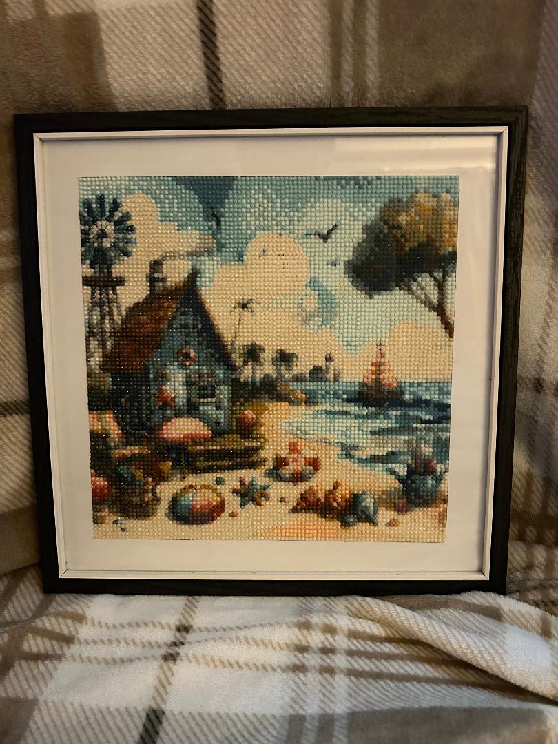 Beach Hut diamond art kit