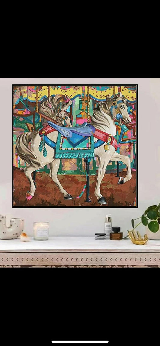 Carousel Horse diamond art kit