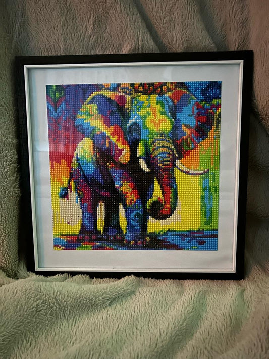 Colourful Elephant diamond art kit