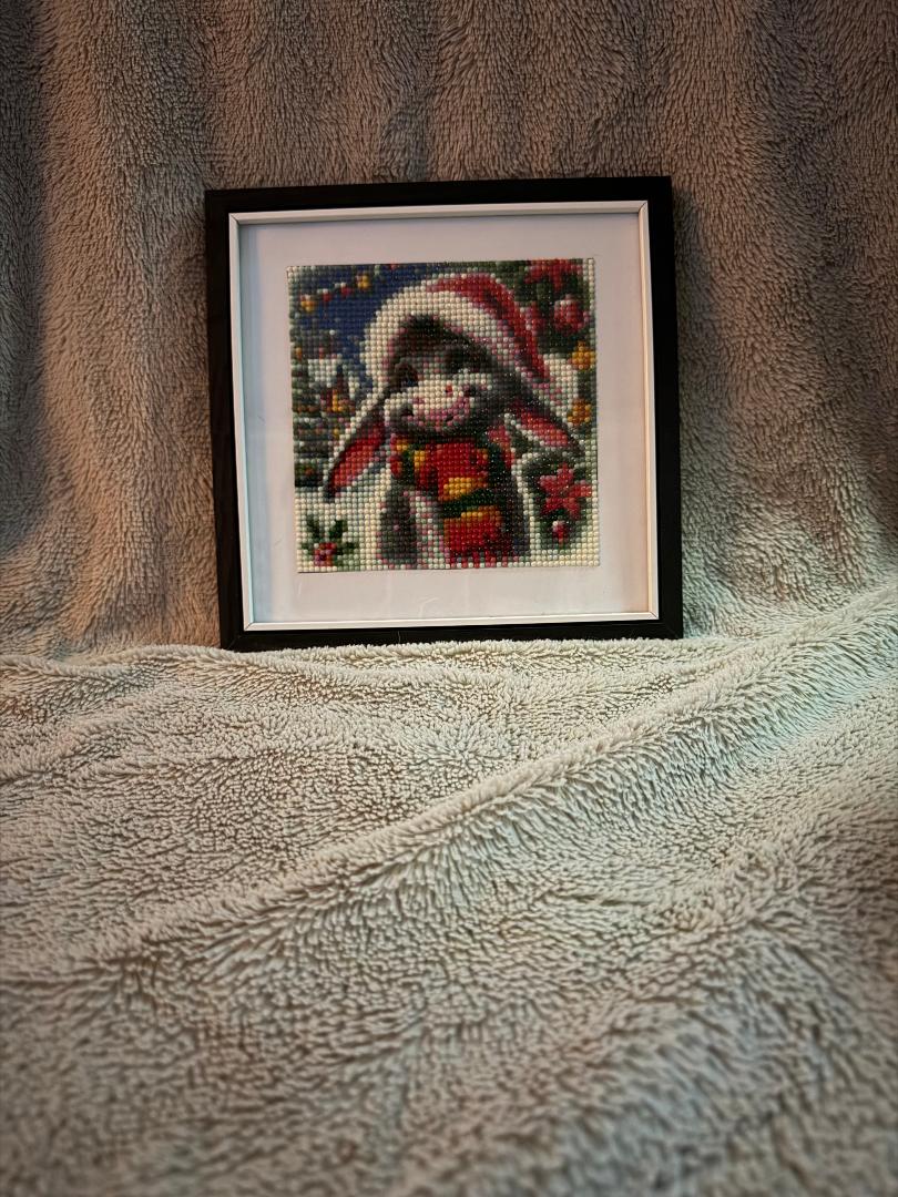 Donkey at Christmas diamond art kit