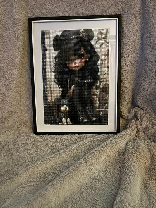 Girl with Dog diamond art kit