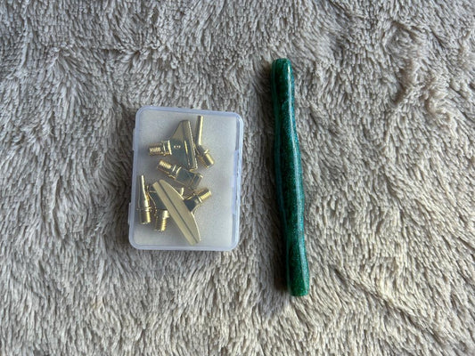 Diamond art green resin pen