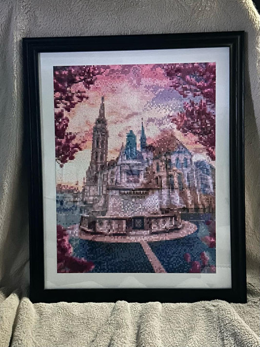 Pink Castle diamond art kit