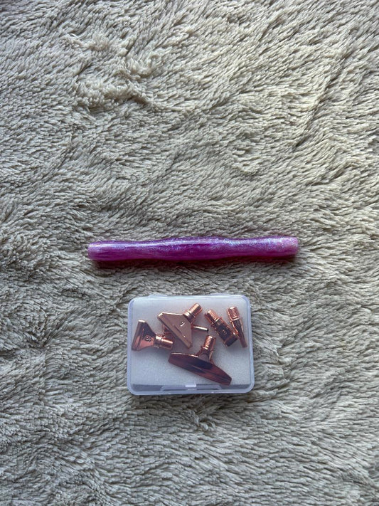 Pink glitter resin pen