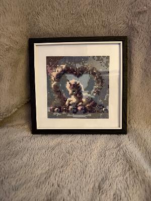 Unicorn in heart diamond art kit