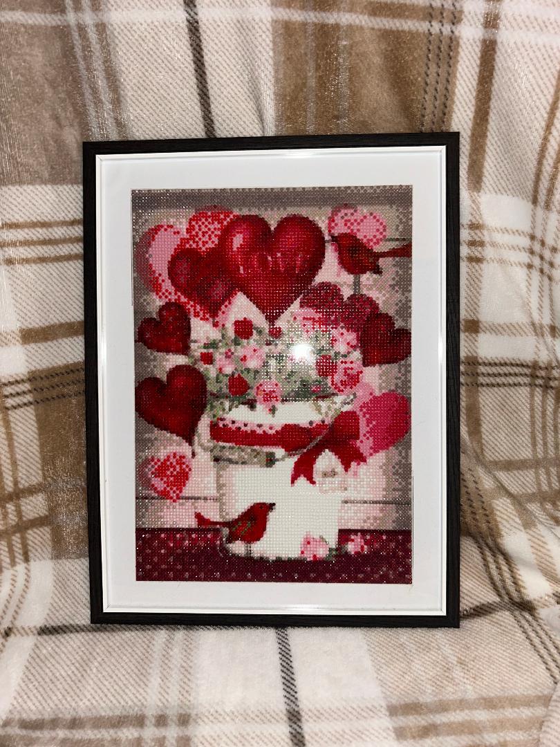 Valentines flowers diamond art kit