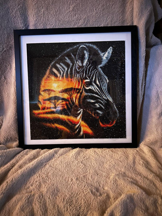 Zebra diamond art kit