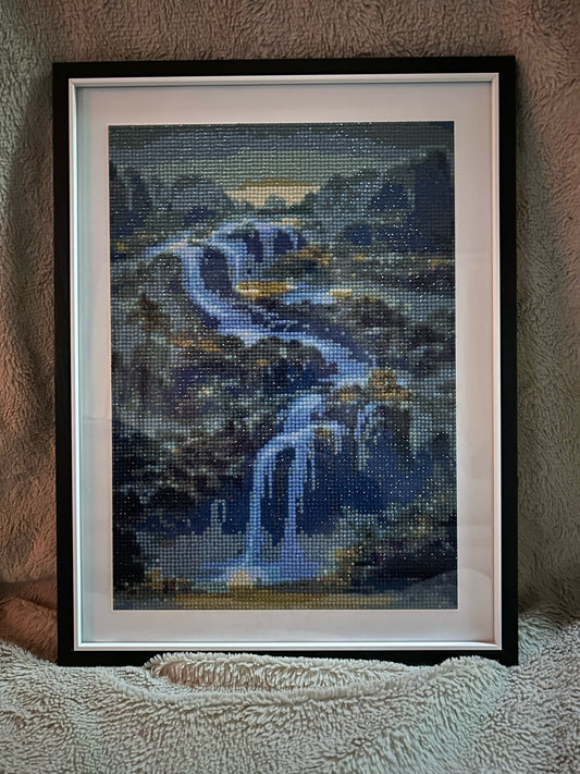 Small Blue Waterfall diamond art kit