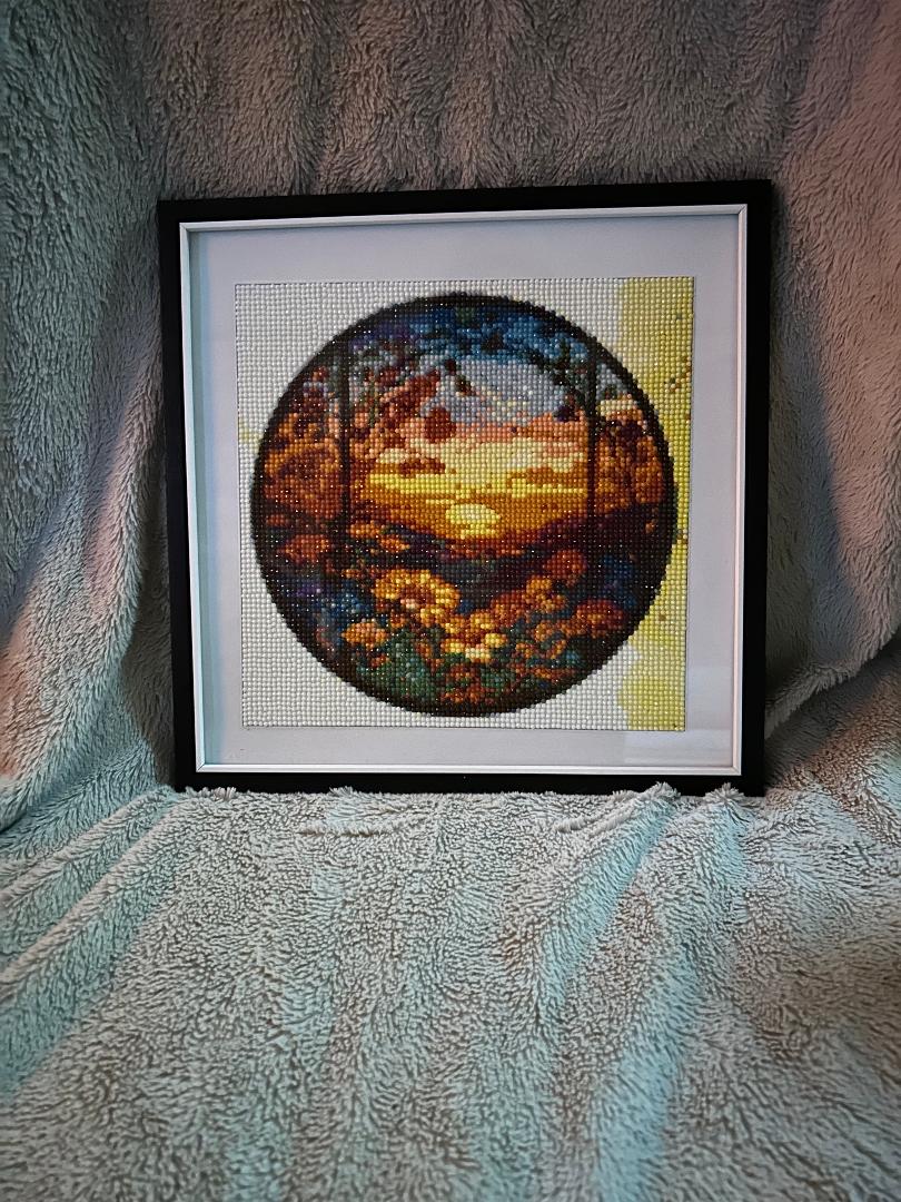 Sunset in window diamond art kit